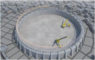 工法-超大直徑鋼網架穹頂結構施工方法2